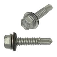 TEKSH14212SC #14 X 2-1/2" HWH Sheeting, Self-Drilling Screw, w/Bonded Washer, Coated